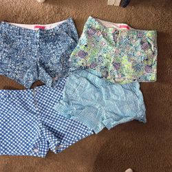 Lot Of 4 Lilly Pulitzer Size 6 Shorts 