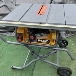 RIDGID 15 Amp 10 in. Portable Corded Pro Jobsite Table Saw with Stand NO ACCESSORIES 