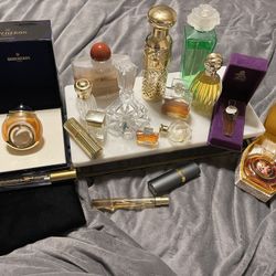 Perfume Collection Of A Lifetime : Boucheron Ring, Tiffany , Chanel, Valentino , Shalimar , Bali Versailles, Cartier, Elizabeth Taylor Gardenia, 