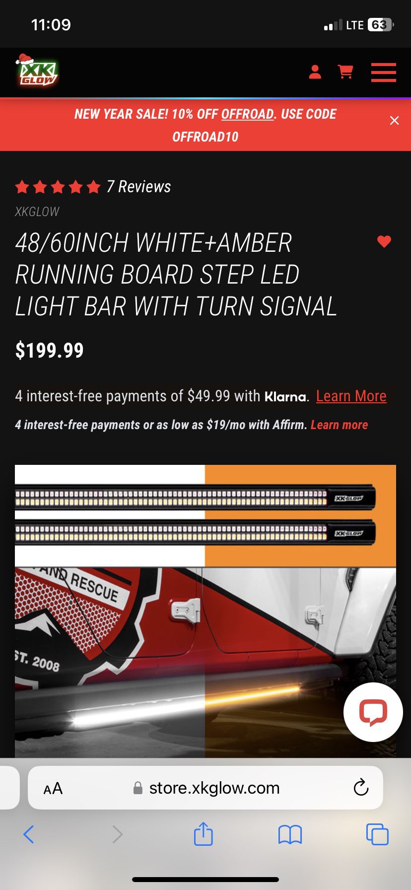 XKGLOW Tailgate Bar With Sequential Signals