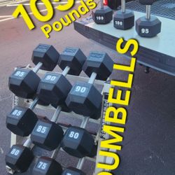 BLACK FRIDAY & SAVE.  Hex Dumbells SET  75s To 100s. Delivery For Extra

( 1050 POUNDS TOTAL)$900 

NOT SOLD SEPARATELY 