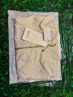 Lululemon Cream Athletic with Gold Zipper