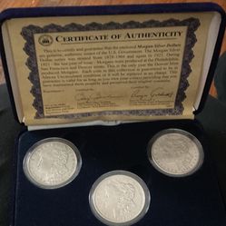 3 Piece Silver Dollar Collection