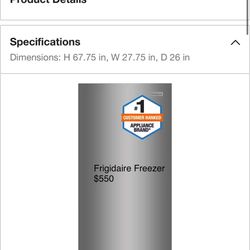 Frigidaire Freezer