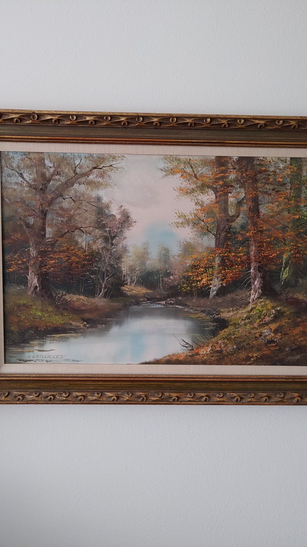 K. Gatermann original oil painting 32 X 44 inches