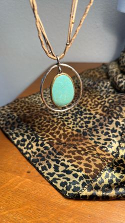 Retired Silpada Necklace dyed Howlite stone / sterling & brass