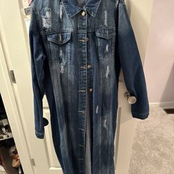 Women’s Ankle Length Jean Jacket 