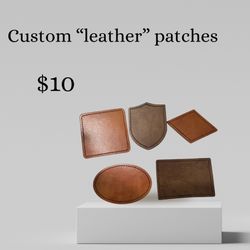 Customizable Faux Leather Patches - Iron On 