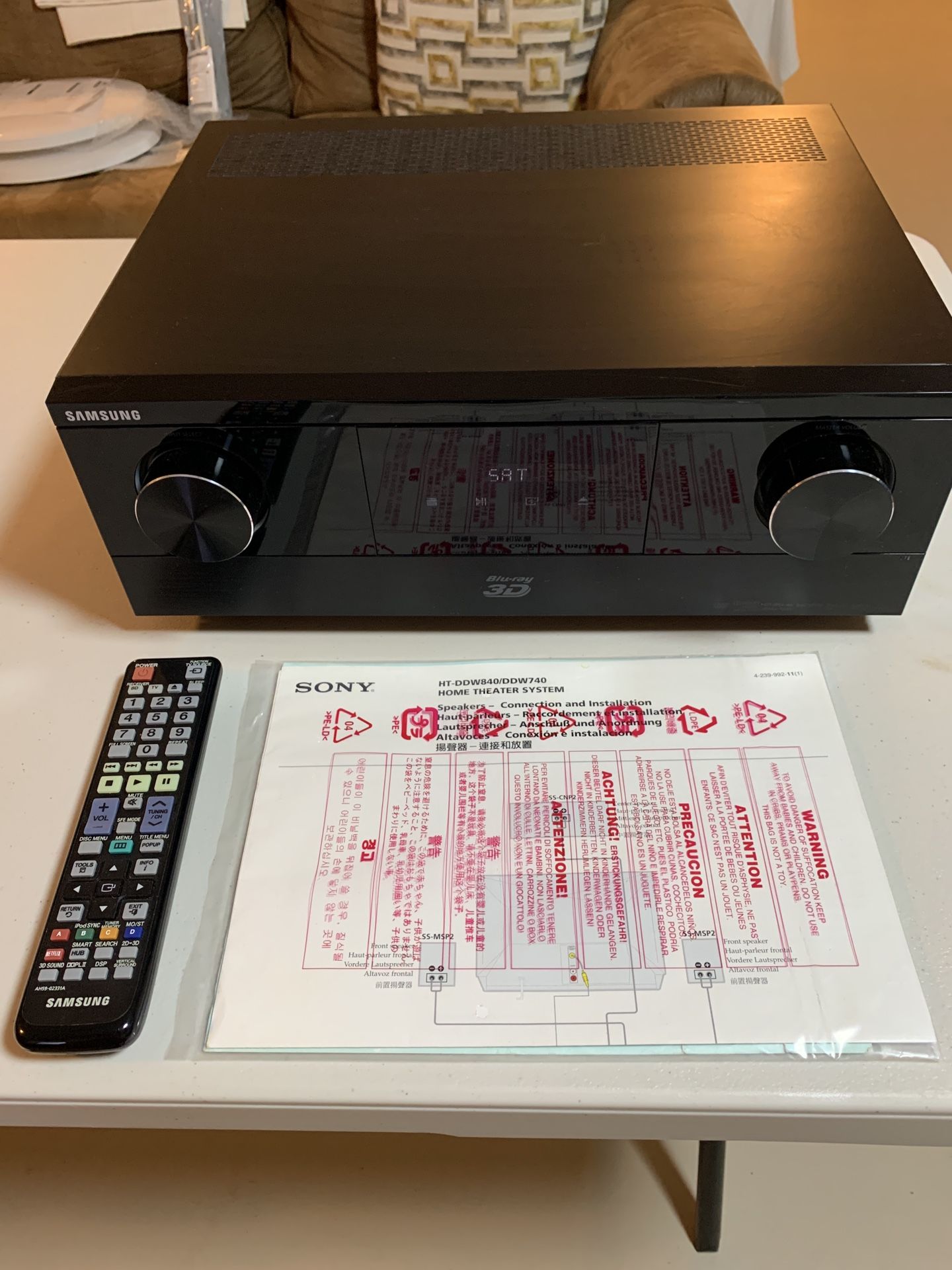 Samsung Home Theater W/ Blue Ray & Wi-Fi HW-D7000/ZA