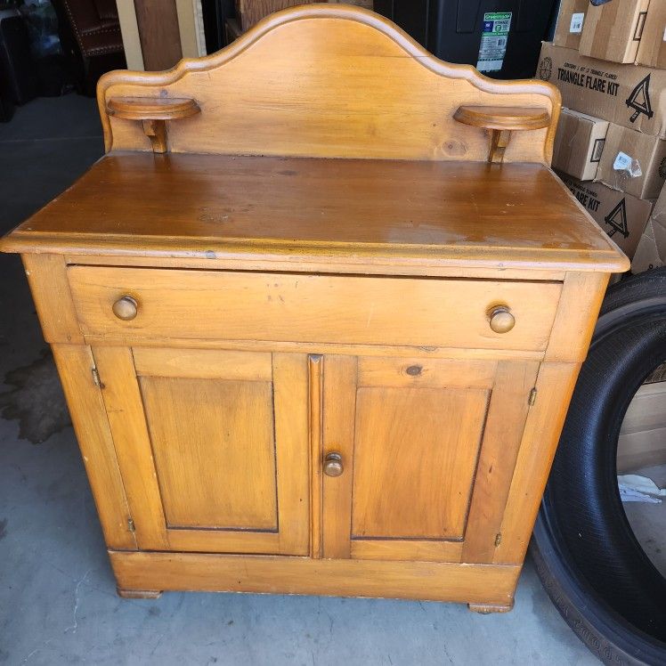 Antique Dry Sink Cabinet