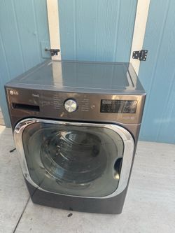 LG ThinQ Front Load Washer – Black Steel – Model WM8900HBA