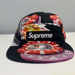 Supreme Camp Cap Casino Black FW18 Brand New