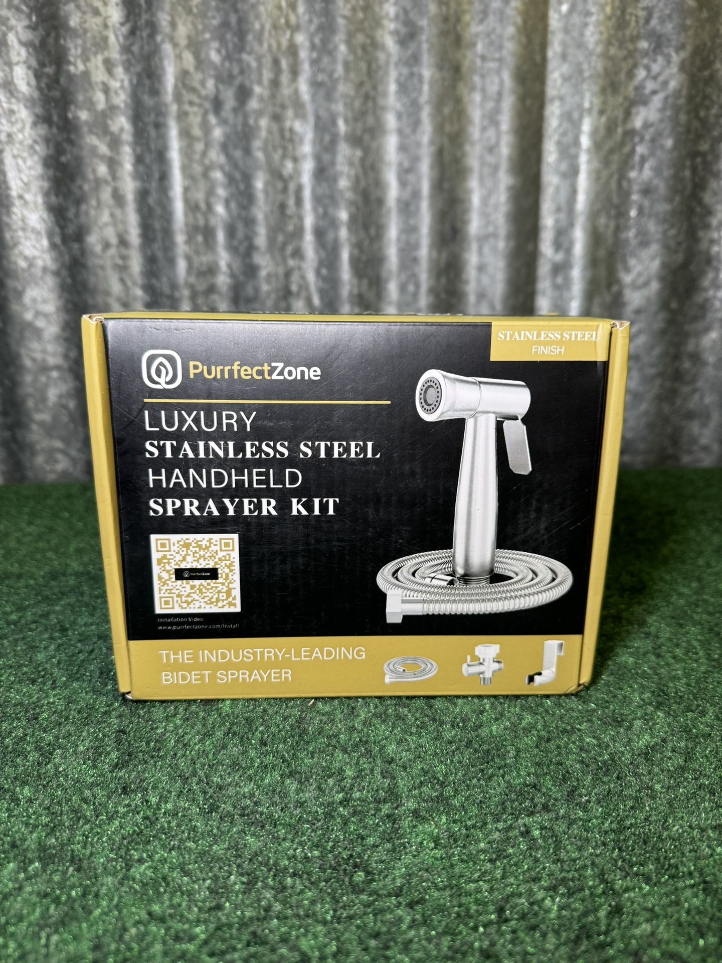 Stainless Steel Luxury Toilet Adapter Hose Bidet Spray Purrfect Zone - New