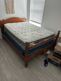 Full Size Bed, Mattress, and Box Spring