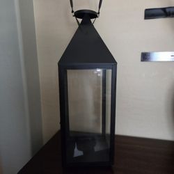 Tall Lantern 27x9 Blk Metal, Nice Heavy Weight,NEW $25.00