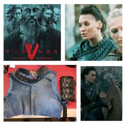 TV WARDROBE - VIKINGS Astrid (Josefin Asplund) SCREEN WORN Collar & Cuff from Season 4