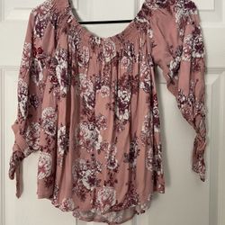 One ❤️clothing Los Angeles Off Shoulder Pink Blouse Size M