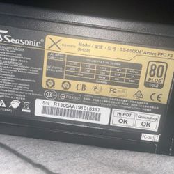 Seasonic Series X  80+ Gold - 650W Power Supply (used) 
