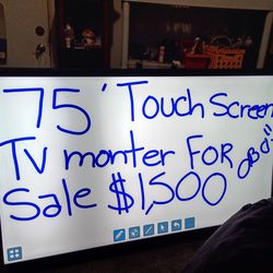 75" Touch screen TV Monitor