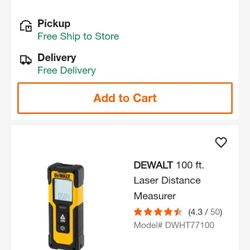 DeWalt 100' Laser Measurer 