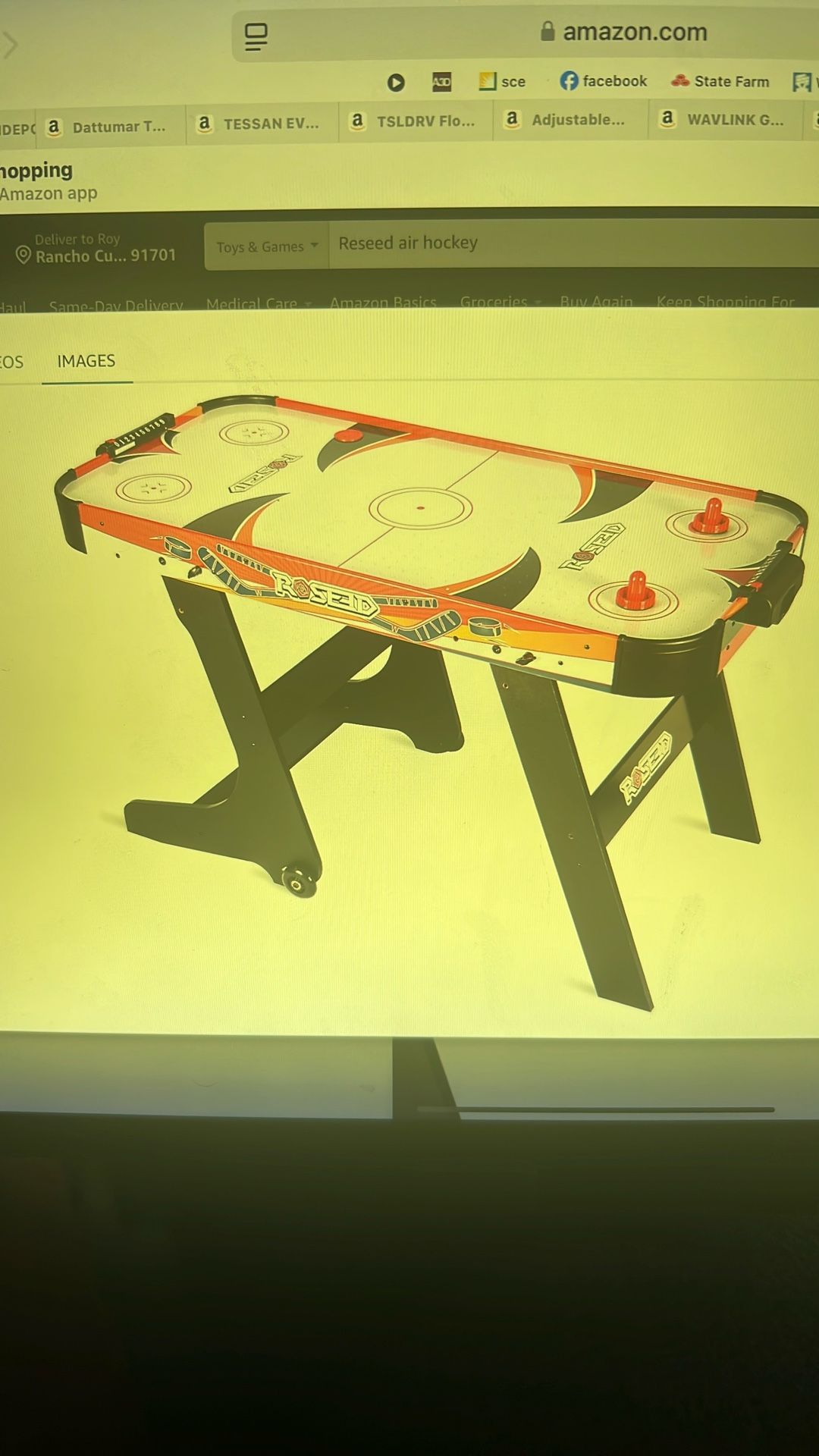 NEW Air Hockey Table. For Game Room, Home, Office w/ 2 Pucks, 2 Pushers, Powerful 12V Motor