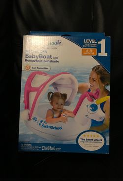 My unicorn baby boat with removable sunshade