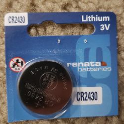 RENATA CR2430 3V LITHIUM WATCH BATTERY NEW - (x1)
