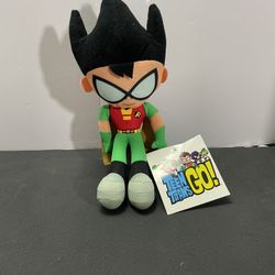 Teen Titans Robin Plush Doll - 12 Inches Tall - DC Comics (Teen Titan Go)  NWT