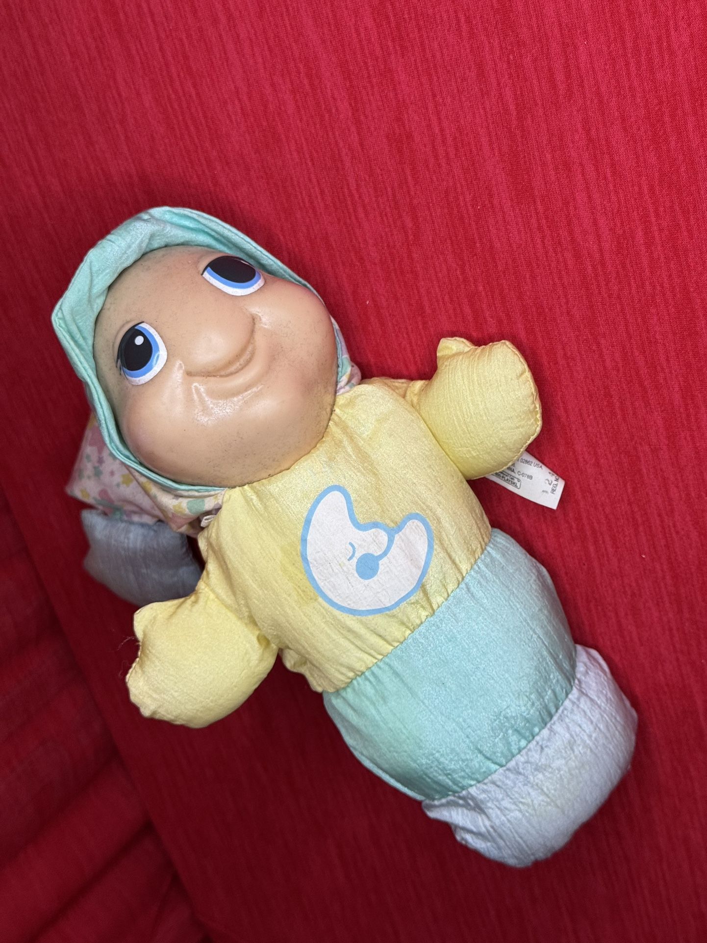 Vintage 1998 Playskool Gloworm 5770 Light UP Glow Worm 8” Nylon