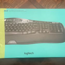 NEW Logitech K350 Wave Ergonomic Keyboard with Unifying Wireless Technology - Black