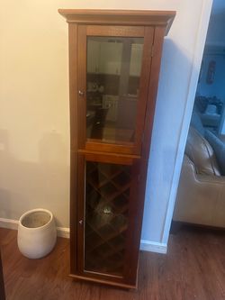 Wooden wine cabinet
