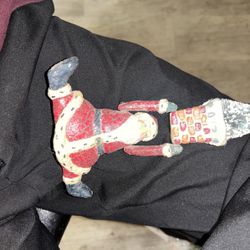 Vintage Santa Ornament “wood”