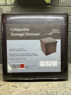 New Brown Storage Ottoman /foot Rest