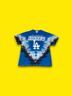 Vintage LA Dodgers MLB Genuine merchandise tie dye t-shirt blue mens XL
