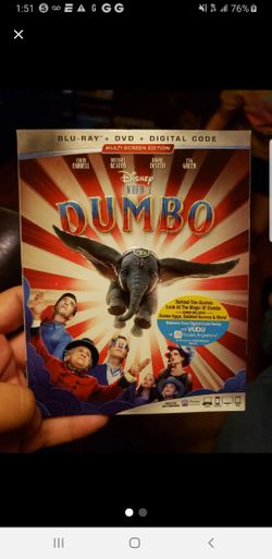 Dumbo blu ray dvd combo brand new sealed with slip cover