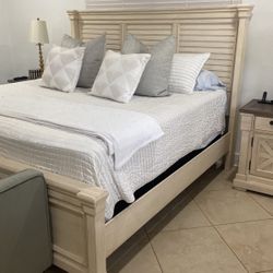 King Size Bed, Side Tables And Console