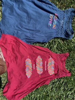 Girls tank tops mud brand like new size 14