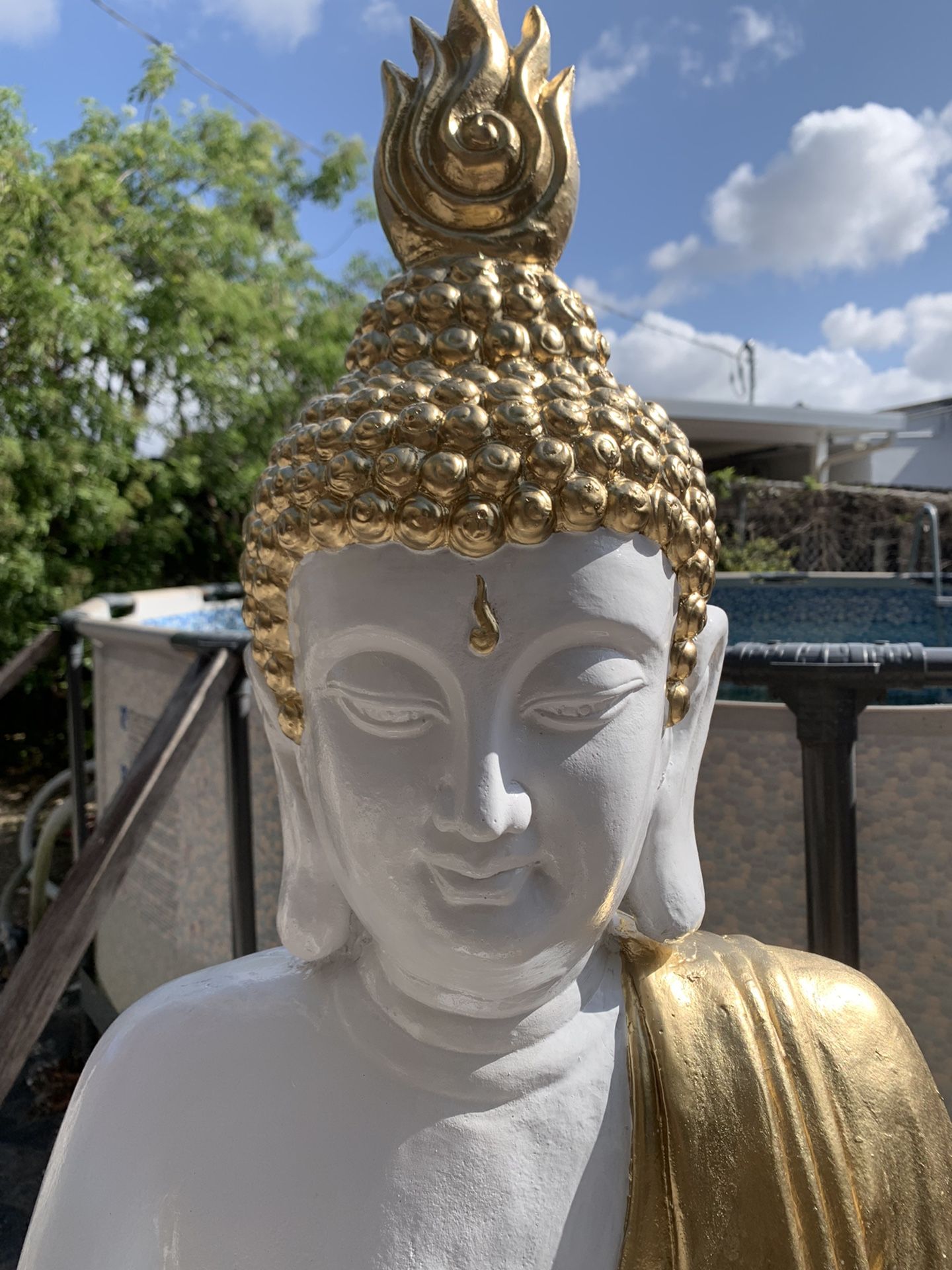 4ft Tall Big Buddha Light Weight Weather Proof Statue Brand New