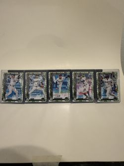 2025 Topps Holiday Dodger Plaid Lot of 5. Ohtani,Betts,Hernandez,Sasaki,Yamamoto