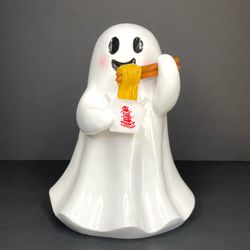 Halloween Ghost Eating Chinese Noodles Figure
