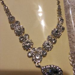 Pair Of Earrings And Necklace 