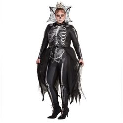 Gothic Skeleton Queen 4 Pc Costume Set