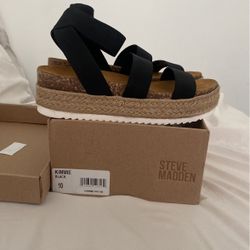 Steve Madden wrap around wedge sandles