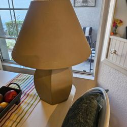 Beige Table Lamp with Shade