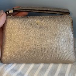 Coach Metallic Gold Wristlet
