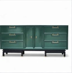 Long Green Vintage Triple Dresser Lacquer High Gloss Wood Bedroom Furniture  Credenza Buffet Sideboard for Sale in Conyers, GA - OfferUp