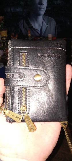 Brand New Original Baellerry Leather Bikers Wallet With Chain