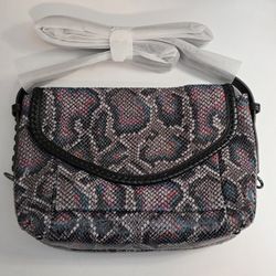 AIMEE KESTENBERG All For Love Crossbody Shoulder Bag Multicolor Snake Print Lthr