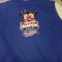 Dodgers World Series Letterman Jacket Mickey Mouse And Minnie Mouse $60