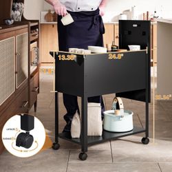 😀Mobile File Cabinet, 2 Tier File Cart with Wheels Hanging Files, Metal Rolling Cart with Lock and Sliding Cover for Office, Mailrooms, Cubicles